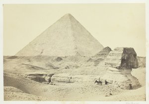 Sfenks ve Büyük Piramit, Giza, 1857. by Francis Frith