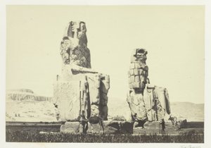 Memnon Heykelleri, Teb Ovası by Francis Frith