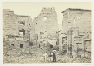 Tapınak Sarayı, Medinet Haboo, 1857. by Francis Frith