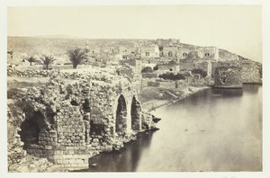 Güneyden Tiberias Kasabası ve Gölü, 1857. by Francis Frith