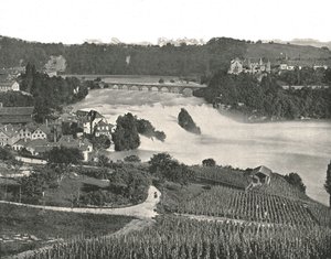 Ren Şelalesi, Schaffhausen, İsviçre, 1895.