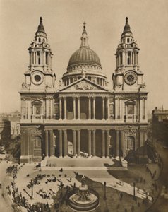 Eski St. Pauls Sitesinde Wren Tarafından İnşa Edilen Büyük Kilise, c1935.