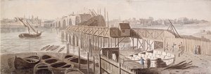 Blackfriars Köprüsü inşaatı, c1762