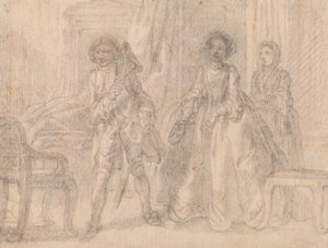 Bir Oyundan Sahne, muhtemelen Benjamin Hoadley'nin "Şüpheli Koca" by Francis Hayman