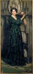 Karanfilin Hanımı, c.1919 (tuval üzerine yağlı boya) by Francis Henry Newbery