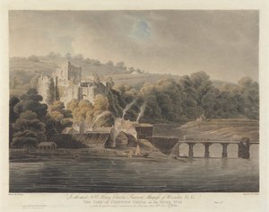 Wye Nehri üzerindeki Chepstow Kalesi by Francis Jukes