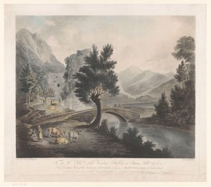 Lodore Şelaleleri ile Keswick Gölü manzarası Cumberland