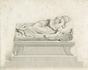 Lichfield Katedrali - 'Uyuyan Çocuklar': gravür, nd [?19.yüzyıl] (baskı) by Francis Legatt Chantrey