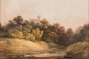 Manzara, 1840 civarı (kağıt üzerine suluboya) by Francis Nicholson