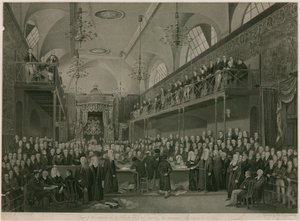 1820 yılında önemli soruşturma sırasında Lordlar Kamarası, Westminster, Londra, İçişleri