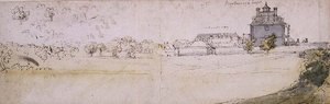 Peterborough House ve Westminster Abbey (suluboya) by Francis Place