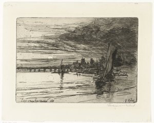 Thames Battersea Köprüsü üzerindeki köprü