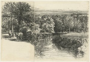 İki eşek ve Dumdrum nehri İki eşek Dundrum nehri by Francis Seymour Haden (Sir) (signed by artist)