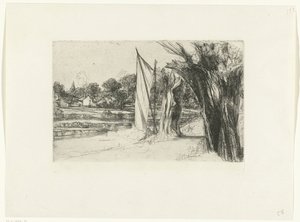 Thames Ditton Thames Ditton - bir yelkenli by Francis Seymour Haden (Sir)