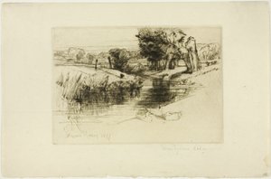 bir durgun su by Francis Seymour Haden