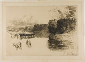 Bir Lancashire Nehri by Francis Seymour Haden