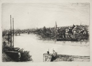 Battersea Erişimi. by Francis Seymour Haden