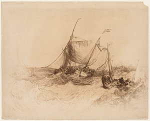 Calais İskelesi by Francis Seymour Haden