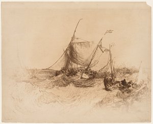 Calais İskelesi. by Francis Seymour Haden