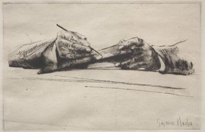 eller kuru işaret by Francis Seymour Haden