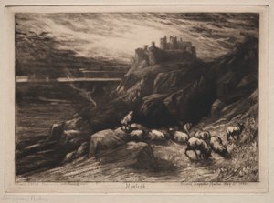 Harlech, 1880. by Francis Seymour Haden