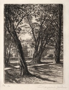 Kensington Bahçeleri (Küçük Tabak) by Francis Seymour Haden