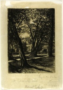 Kensington Gardens, No. I (küçük tabak) by Francis Seymour Haden