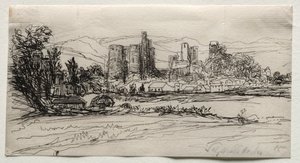 Kidwelly Kalesi by Francis Seymour Haden