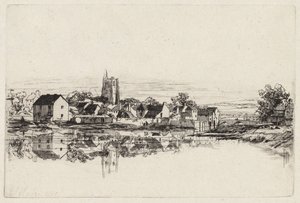 Kidwelly Kasabası by Francis Seymour Haden
