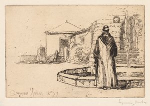 Bir Çeşmede Keşiş by Francis Seymour Haden