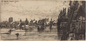 Eski Chelsea (Eski Chelsea Kilisesi) by Francis Seymour Haden