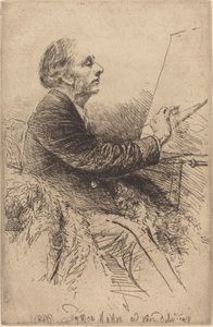 Şövalede Otoportre by Francis Seymour Haden