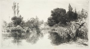 Mill Pond tesisini paylaşın by Francis Seymour Haden