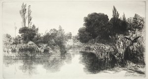 Shere Mill Göleti (Daha Büyük Plaka) by Francis Seymour Haden
