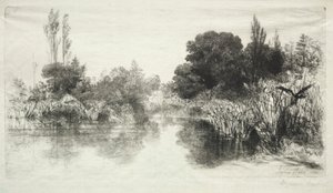 Shere Mill Göleti (Daha Büyük Plaka) by Francis Seymour Haden