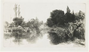 Shere Mill Göleti (Büyük Plaka), 1860 by Francis Seymour Haden