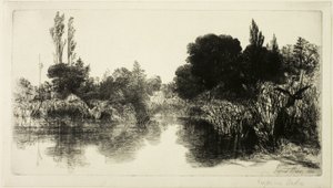 Shere Mill Göleti, No. II (büyük levha) by Francis Seymour Haden