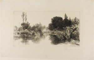 Shere Mill Göleti, No. II (büyük levha) by Francis Seymour Haden