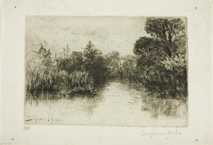 Shere Mill Pond, No. I (küçük tabak) by Francis Seymour Haden