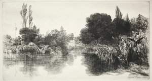 Shere Mill Göleti Büyük Plaka, 1860. by Francis Seymour Haden