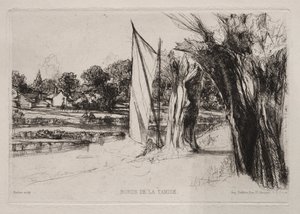 Thames Ditton - Yelkenli by Francis Seymour Haden