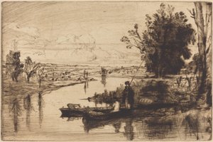 Thames Balıkçıları by Francis Seymour Haden