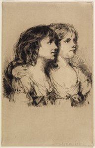 İkizler-Sarah ve Anne Haden (No. 2), 1885 by Francis Seymour Haden