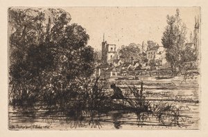 Twickenham Kilisesi by Francis Seymour Haden