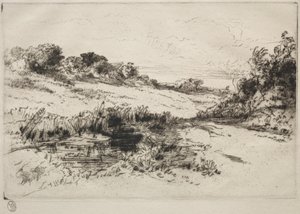 Yel Değirmeni Tepesi, No. 1, c. 1877 ve sonrası. by Francis Seymour Haden