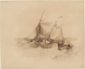 Calais İskelesi by Francis Seymour Haden after Joseph Mallord William Turner