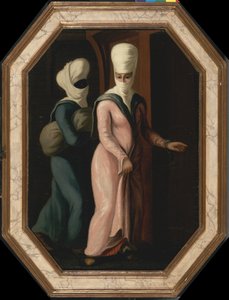 Kölesiyle Hamama Giden Bir Türk Hanımı, yaklaşık 1760