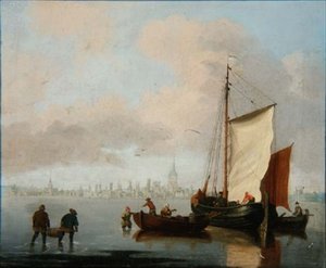 Hollanda Haliç Sahnesi (bir çift)