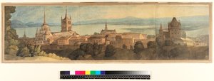 No.1483 Lozan Manzarası, 1781 (kağıt üzerine wc, kalem ve mürekkep)