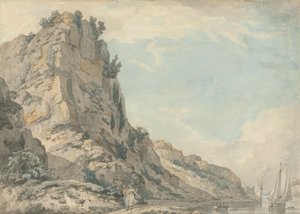 Uzaktaki Hotwell's Spring House ile St. Vincent's Rock, Clifton, Bristol by Francis Wheatley